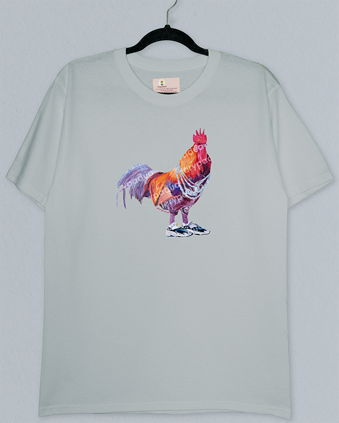 Playera Gallo con tenis