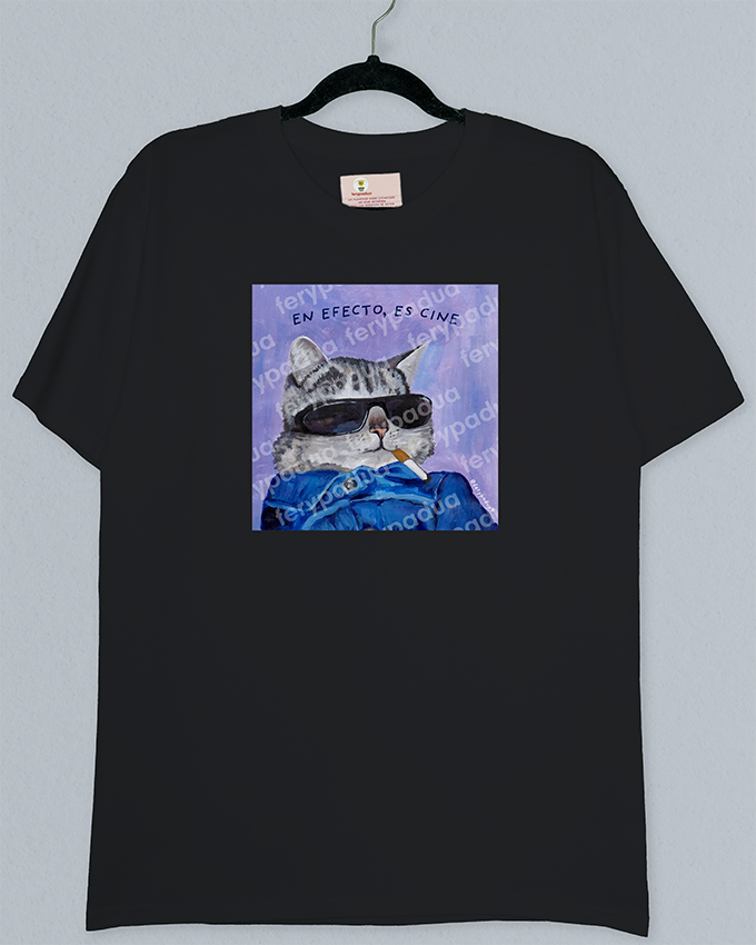 Playera Gato cinéfilo