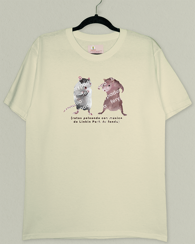Playera Ratas peleando