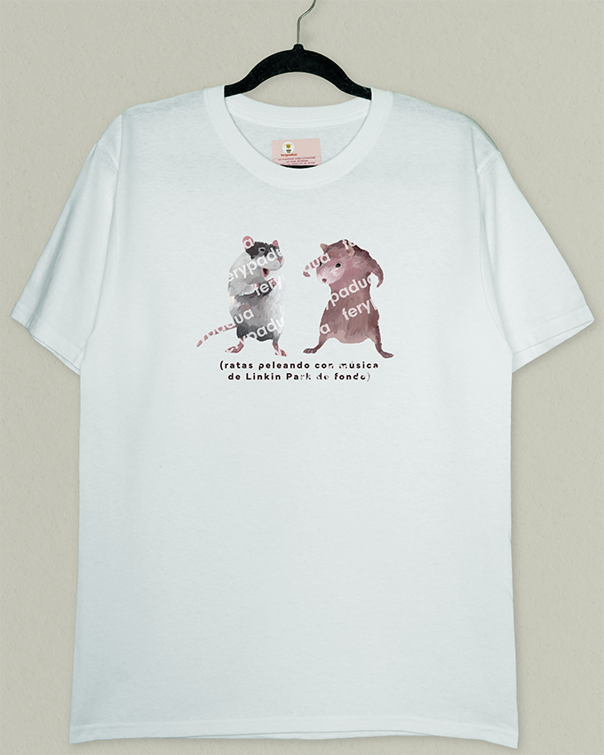 Playera Ratas peleando