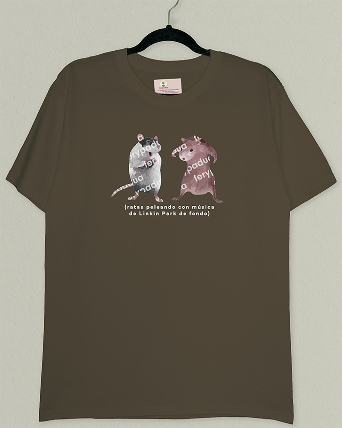 Playera Ratas peleando