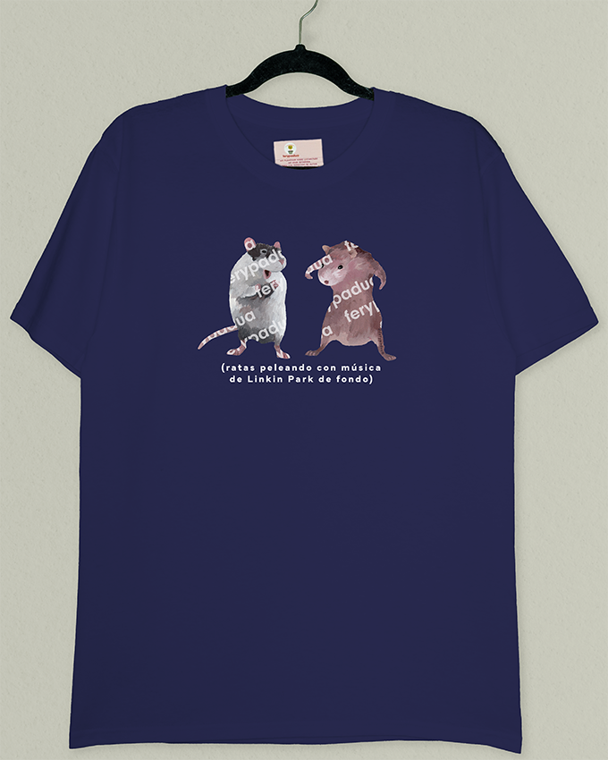 Playera Ratas peleando