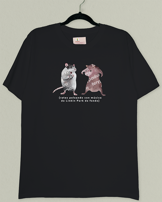 Playera Ratas peleando