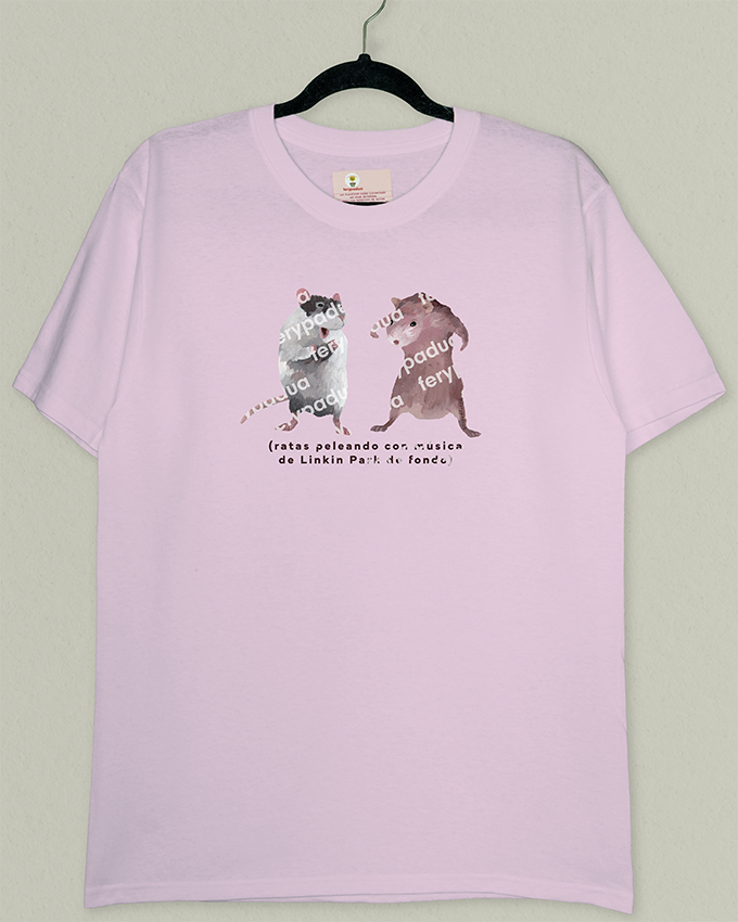 Playera Ratas peleando