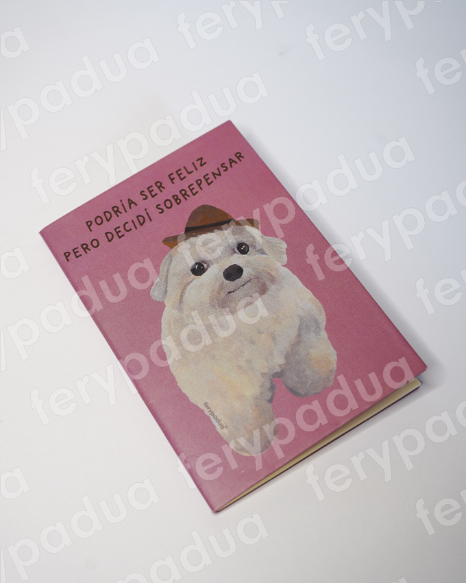 Mini libreta Perro sobrepensar