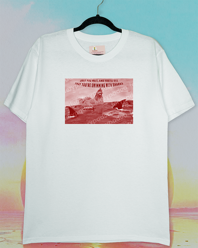 Sharks T-shirt M black and M white