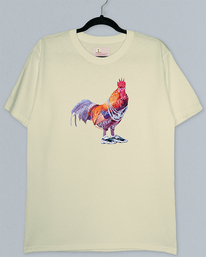Playera Gallo con tenis