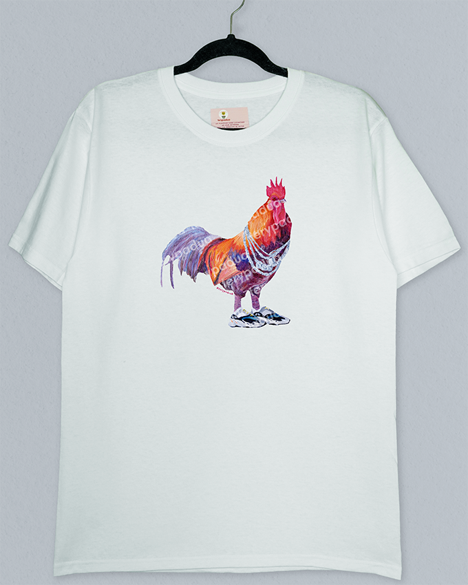 Playera Gallo con tenis