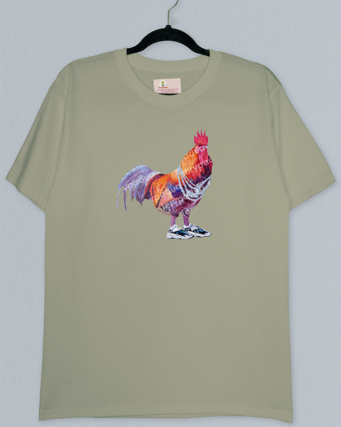 Playera Gallo con tenis