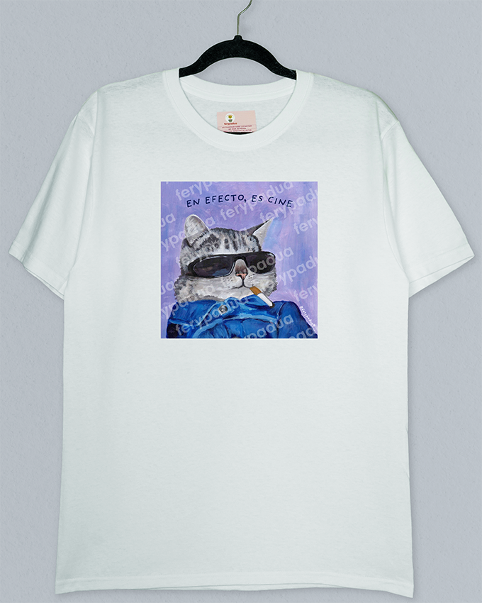 Playera Gato cinéfilo