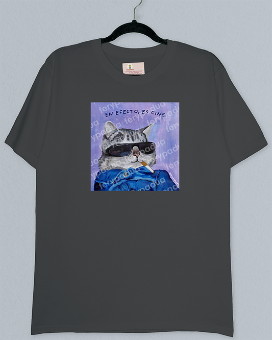 Playera Gato cinéfilo