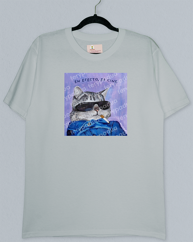 Playera Gato cinéfilo