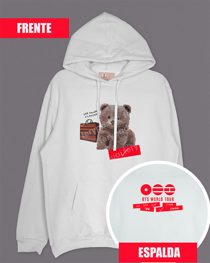 Hoodie V cilantro + logo on back