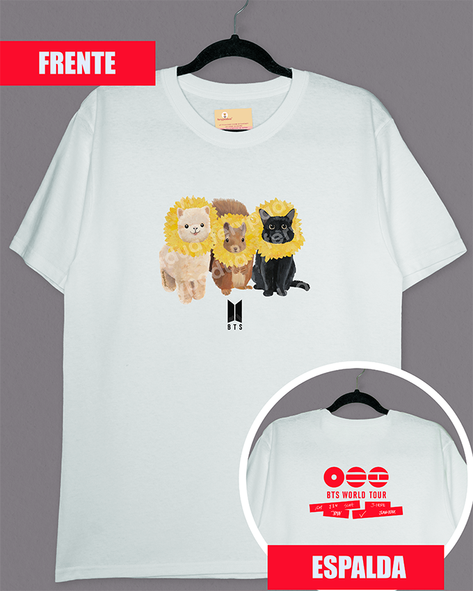BTS Sunflowers T-shirt + logo on back