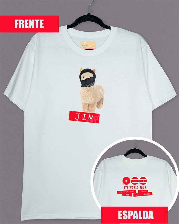 Jin T-shirt balaclava + logo on back