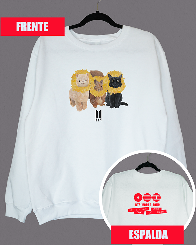 BTS Sunflowers sweatshirt + logo on back
