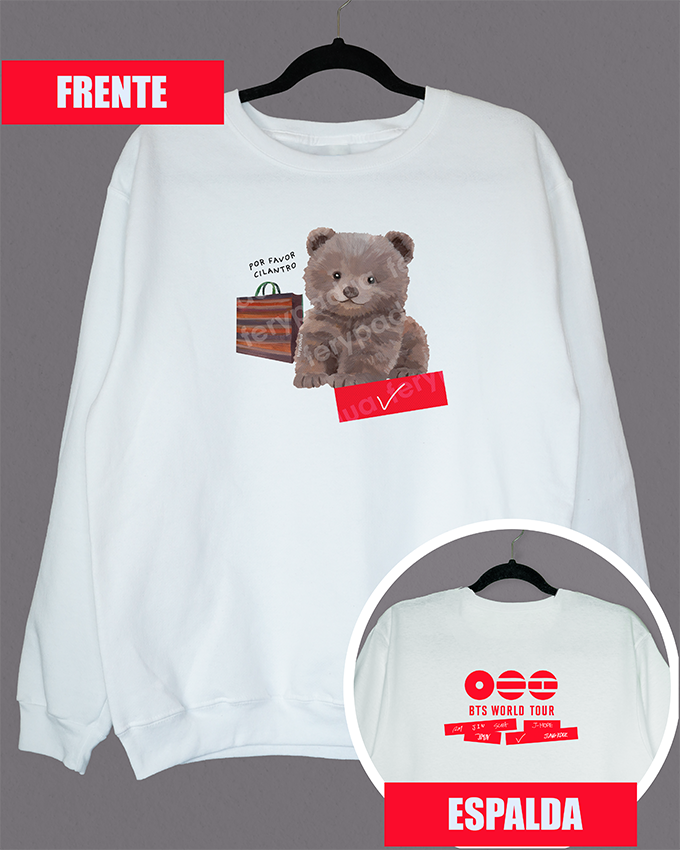 Cilantro V sweatshirt + logo on back