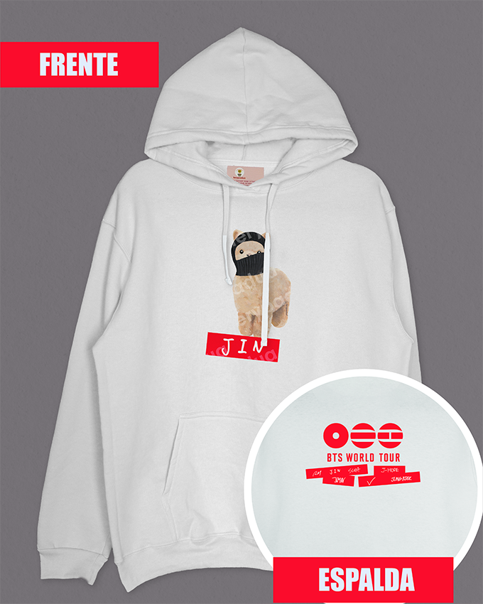 Hoodie Jin balaclava + logo on back