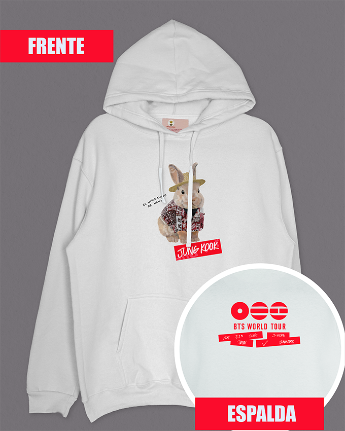 Hoodie Jungkook the Dirty Kid from Hawaii + logo on back