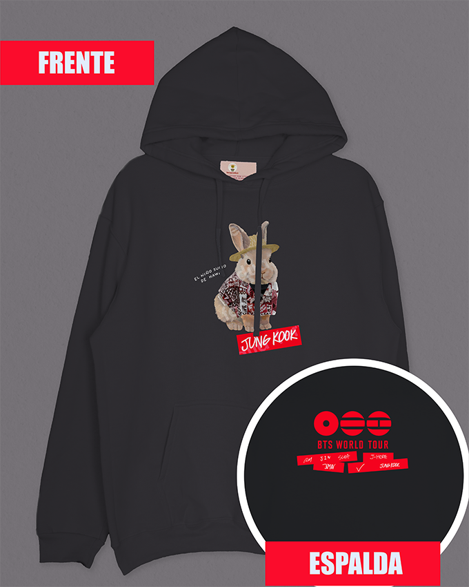 Hoodie Jungkook the Dirty Kid from Hawaii + logo on back