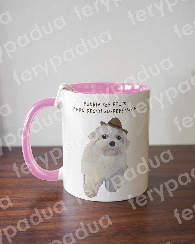 Taza Perro sobrepensar