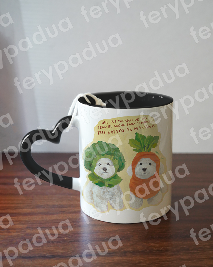 Mug Heart Handle Morning Successes