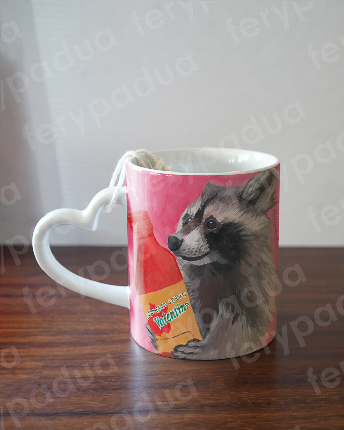 Valentine's heart-handle mug