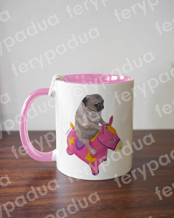 Pug and burrito mug